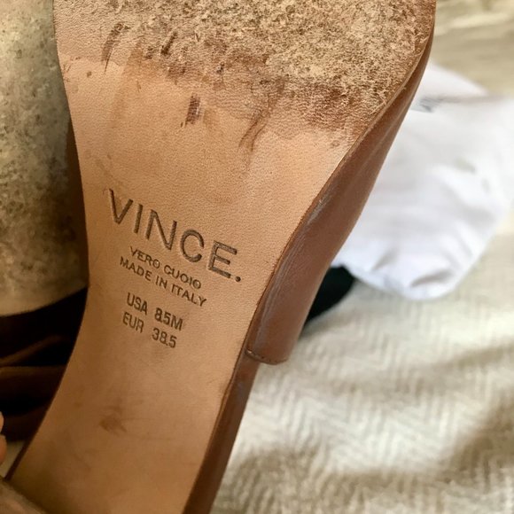 Addie Leather Open Toe Sandals In Saddle - Picture 8 of 13